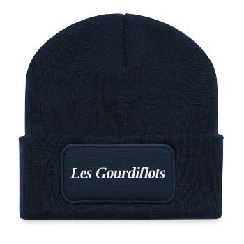 Les Gourdiflots - Beanie recyclé à patch - bleu marine - Devant
