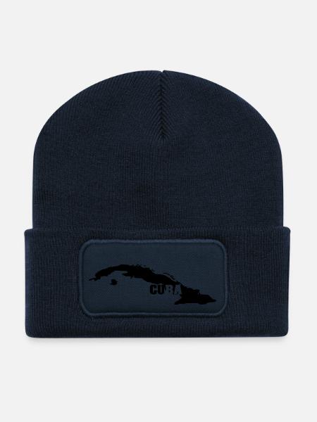 Cuba (ID:002004) - Recycelte Patch Beanie - French Navy