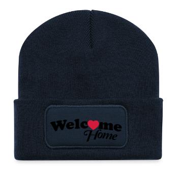 welcome_home_f2 - Recycelte Patch Beanie - French Navy - Vorne