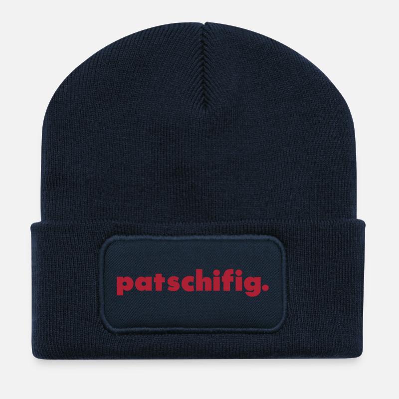 patschifig. - Recycelte Patch Beanie - French Navy