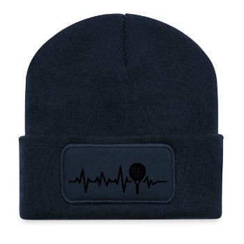 Mein Herz schlaegt fuer Padel 3 - Recycelte Patch Beanie - French Navy - Vorne