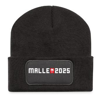 Malle 2025 Urlaub Palme - Recycelte Patch Beanie - Dunkelgrau - Vorne