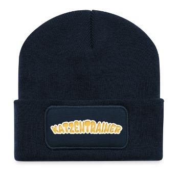 Job Cat Trainer - Recycled Patch Beanie - french navy - Front