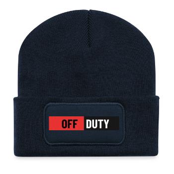 Impression de contraste hors service - Beanie recyclé à patch - bleu marine - Devant