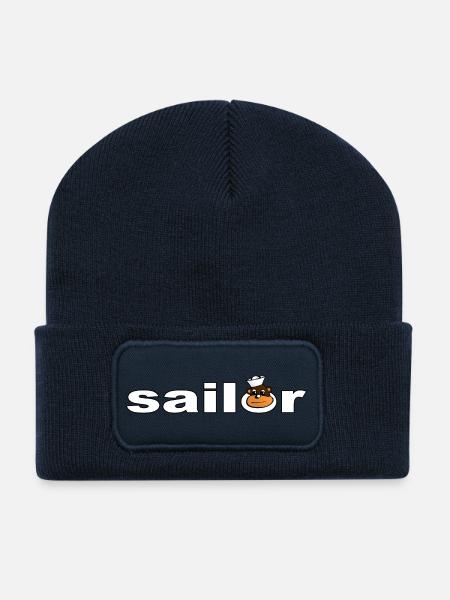 SAILOR - Recycelte Patch Beanie - French Navy