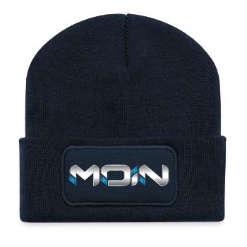 Bonjour - Beanie recyclé à patch - bleu marine - Devant