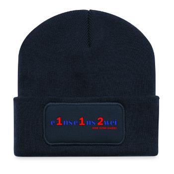 Eins Eins Zwei – Wir Sind Dabei - Feuerwehr - Recycelte Patch Beanie - French Navy - Vorne