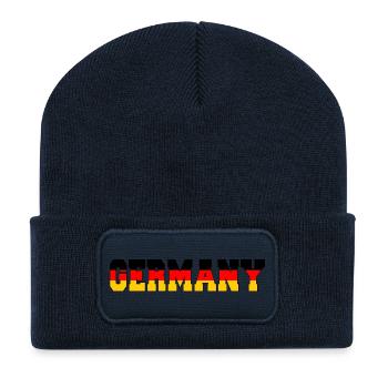 T-shirt allemand Allemagne - Beanie recyclé à patch - bleu marine - Devant