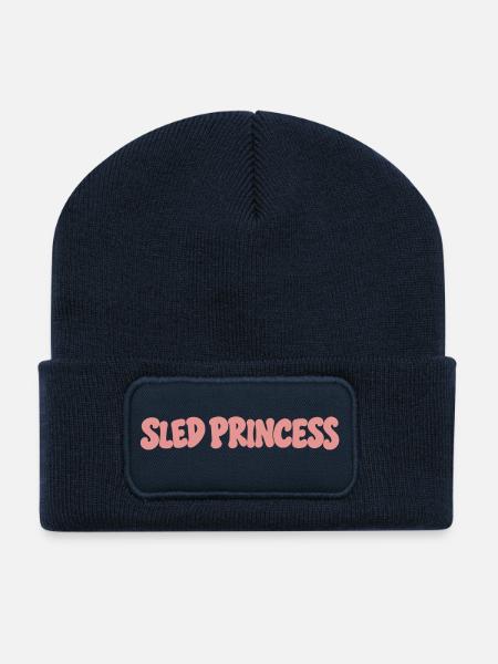 Schlittenprinzessin - Recycelte Patch Beanie - French Navy