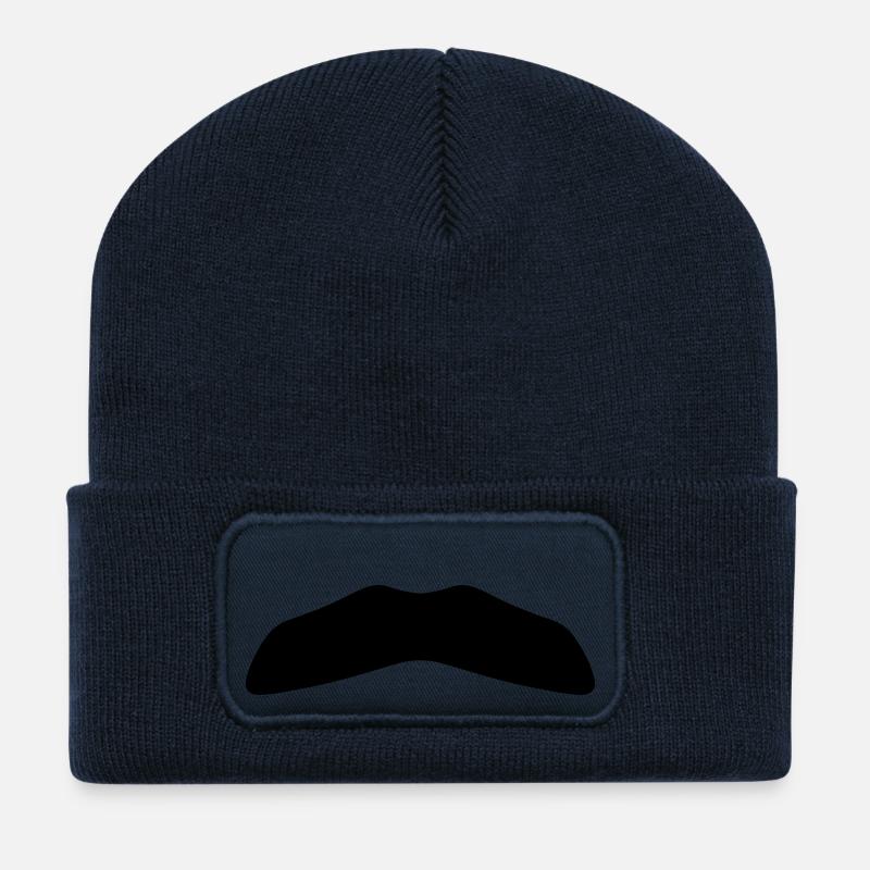 Moustache 3 - Recycelte Patch Beanie - French Navy