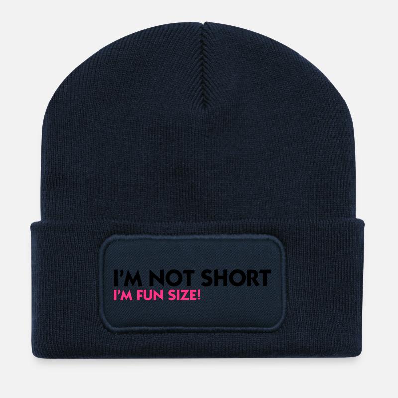 I m not small. I'm Fun Size! - Recycled Patch Beanie - french navy