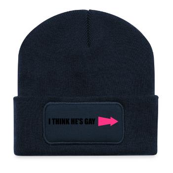 I Think He's Gay - Recycelte Patch Beanie - French Navy - Vorne