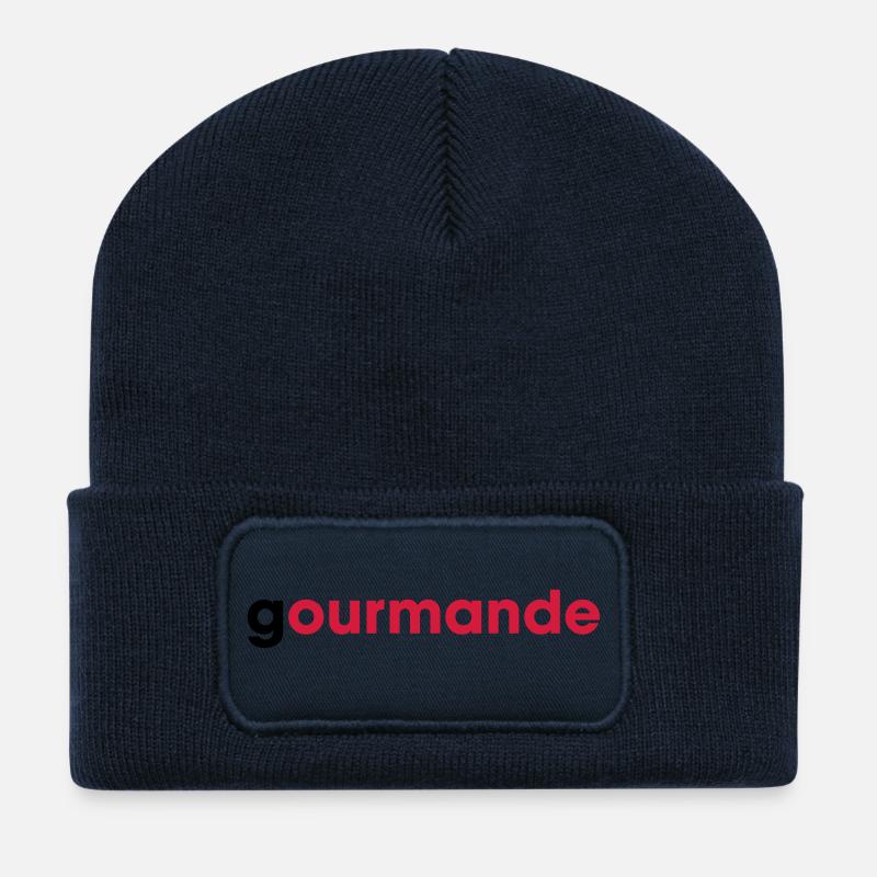 gourmande - Beanie recyclé à patch - bleu marine