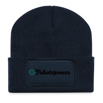 Trikotsponsor - Recycelte Patch Beanie - French Navy - Vorne