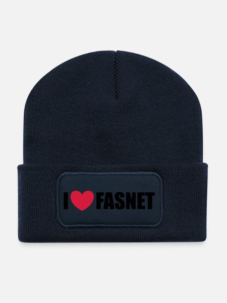 I love Fasnet - Recycelte Patch Beanie - French Navy