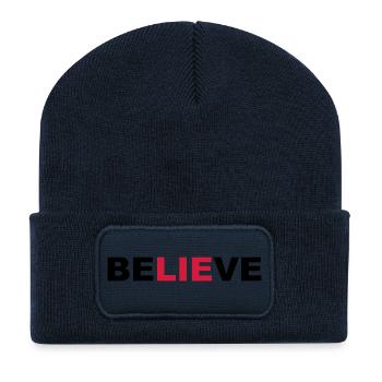 croire - Beanie recyclé à patch - bleu marine - Devant