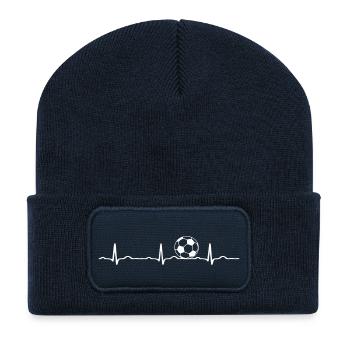 ECG HEARTS football white - Recycled Patch Beanie - french navy - Front