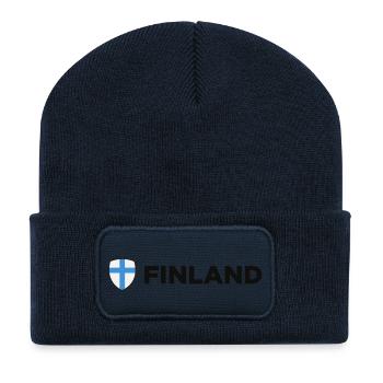 Drapeau national de la Finlande - Beanie recyclé à patch - bleu marine - Devant