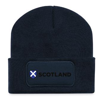 Drapeau national d'Ecosse - Beanie recyclé à patch - bleu marine - Devant