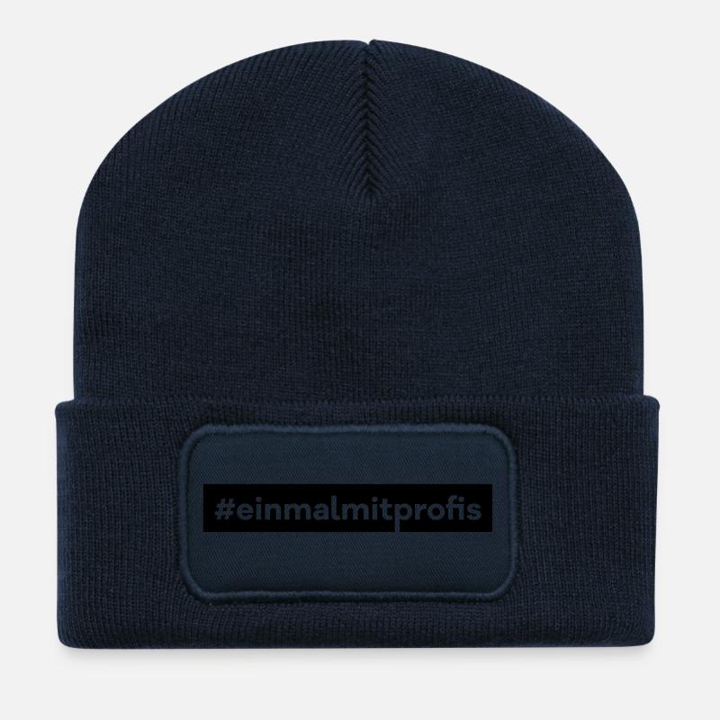 même avec la clientèle de professionnels de la - Beanie recyclé à patch - bleu marine