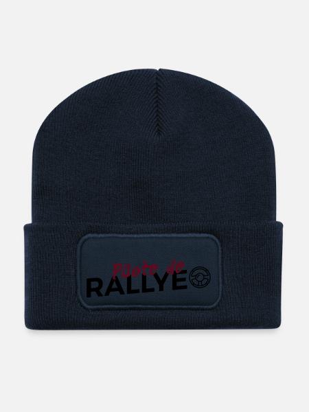 Pilote de Rallye - Beanie recyclé à patch - bleu marine