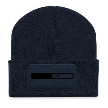 50 % Loaded - Recycelte Patch Beanie - French Navy - Vorne