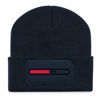 50% Loading - Recycelte Patch Beanie - French Navy - Vorne