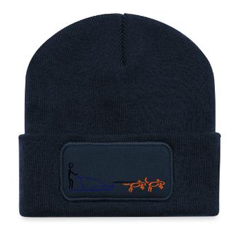 Huskies - Recycled Patch Beanie - french navy - Front