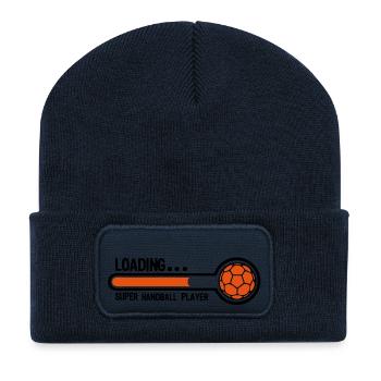 handball loading super player1 - Beanie recyclé à patch - bleu marine - Devant