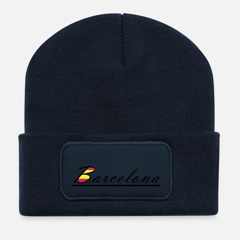 Barcelona - Recycelte Patch Beanie - French Navy