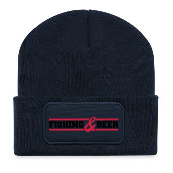 fishing_and_beer_c2 - Recycled Patch Beanie - french navy - Front