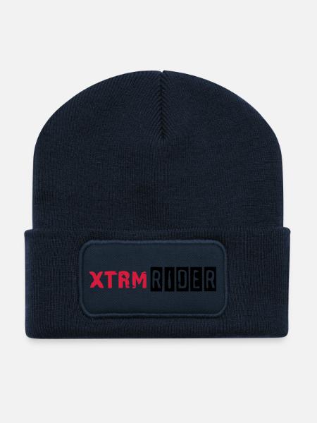 xtrm_rider_vec_2de - Recycelte Patch Beanie - French Navy