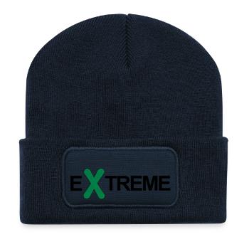 SNOWBOARD, snowboard extrême, hiver, neige - Beanie recyclé à patch - bleu marine - Devant