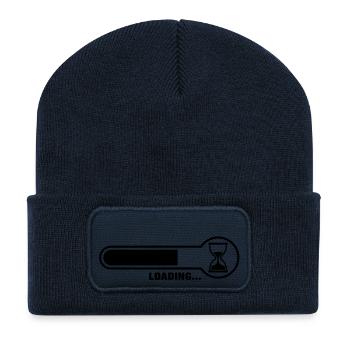 loading_f1 - Recycelte Patch Beanie - French Navy - Vorne