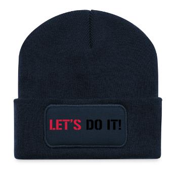Let's do it! - Recycled Patch Beanie - french navy - Front