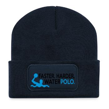 water polo - Recycelte Patch Beanie - French Navy - Vorne