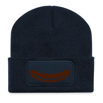 Saucisse - Beanie recyclé à patch - bleu marine - Devant