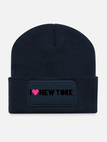 I Love New York - Recycled Patch Beanie - french navy