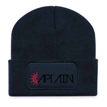 Captain Logo - Recycled Patch Beanie - french navy - Front
