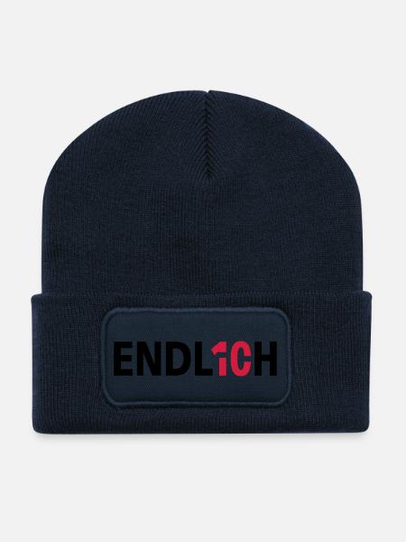 Endlich 10 Zehnter Geburtstag - Recycelte Patch Beanie - French Navy