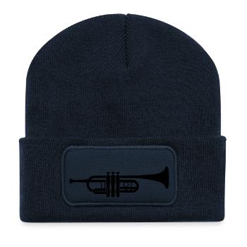 Trompete - Recycelte Patch Beanie - French Navy - Vorne