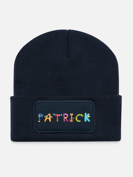 Patrick - Recycelte Patch Beanie - French Navy
