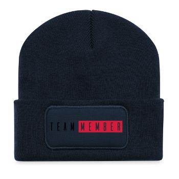 team member - Recycelte Patch Beanie - French Navy - Vorne