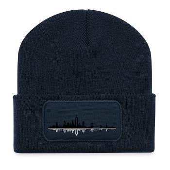 Skyline - New York City - Recycelte Patch Beanie - French Navy - Vorne
