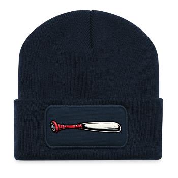 Baseball bat pitcher - Recycled Patch Beanie - french navy - Front