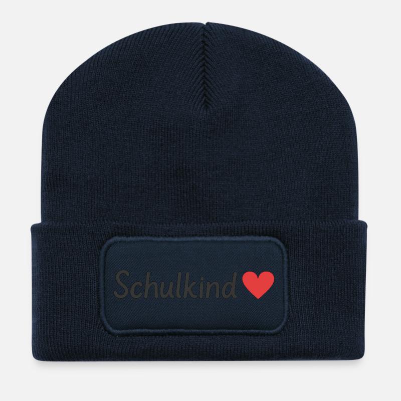 Schulkind - Recycelte Patch Beanie - French Navy