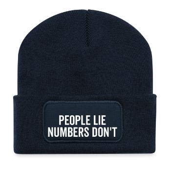 People Lie Numbers Don’t - Recycled Patch Beanie - french navy - Front