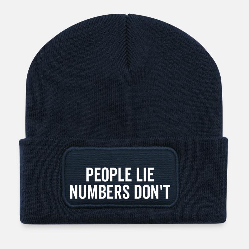 People Lie Numbers Don’t - Recycled Patch Beanie - french navy
