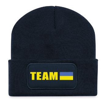 Support Team Ukraine - Recycled Patch Beanie - french navy - Front