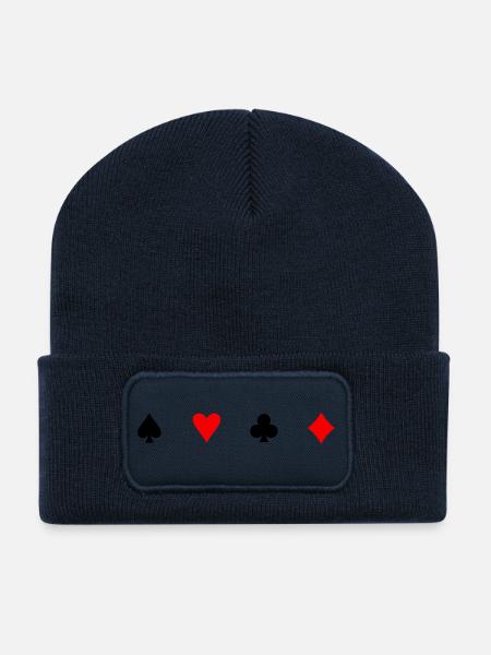 Icônes de carte - Beanie recyclé à patch - bleu marine